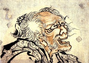 老人の頭 作： Katsushika Hokusai